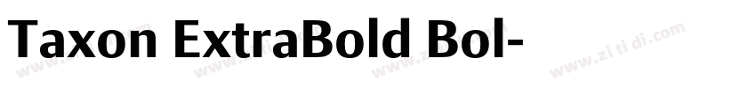 Taxon ExtraBold Bol字体转换